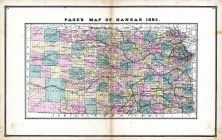 Kansas, United States 1885 Atlas of Central and Midwestern States